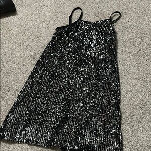 Art Class Black and Silver Sequin Sheath Dress